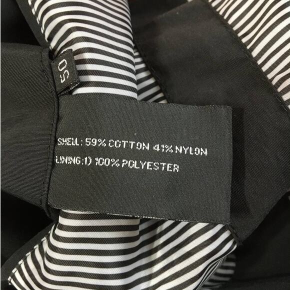 Allan Clark 50 Lightweight Hidden Button Up Blk Jacket Exterior Interior Pockets - Picture 6 of 9